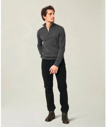 Lexington Clay Cotton Half-Zip Sweater