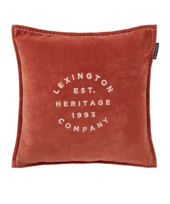 Lexington Logo Organic Cotton Velvet Pillow Cover