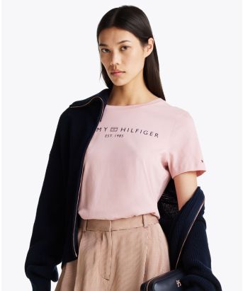 Hilfiger Reg Corp Logo C-Neck SS