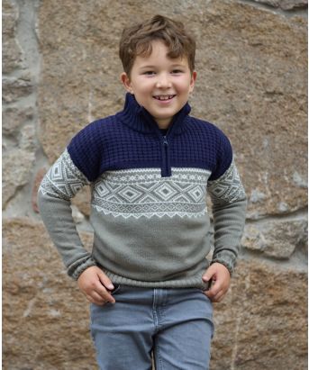 Halfzip ullgenser barn