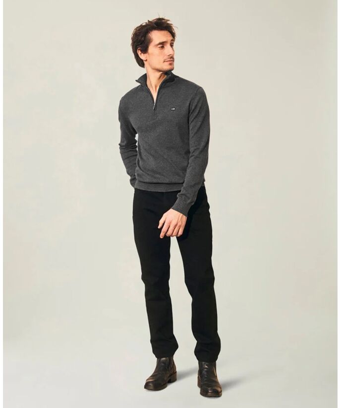 Lexington Clay Cotton Half-Zip Sweater