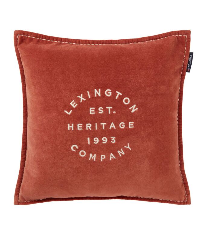 Lexington Logo Organic Cotton Velvet Pillow Cover