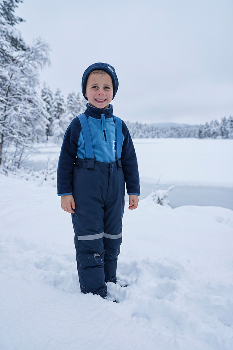 Barn i vinterklær ute i snøen