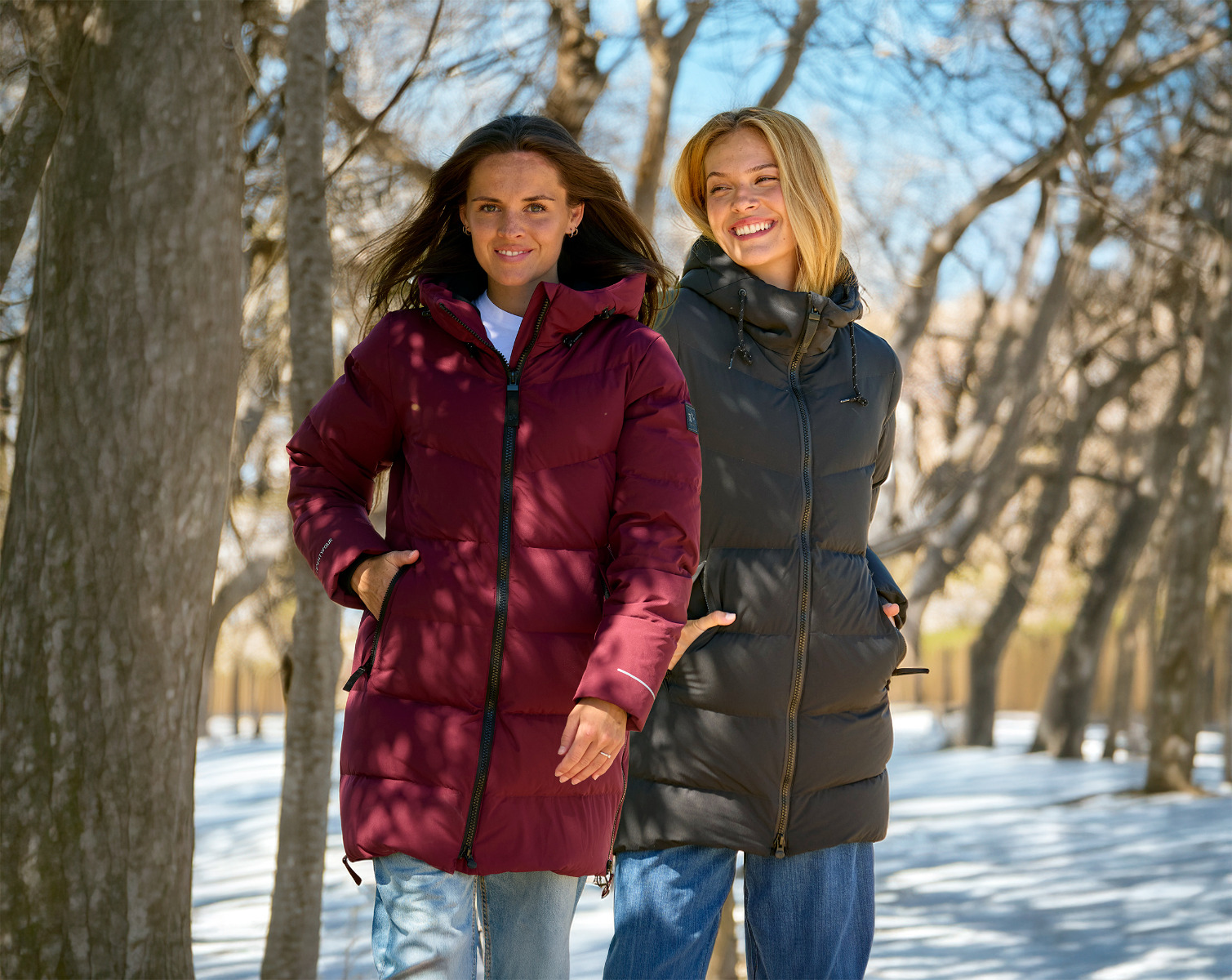 Varme dunjakker Podium og Mode Maya