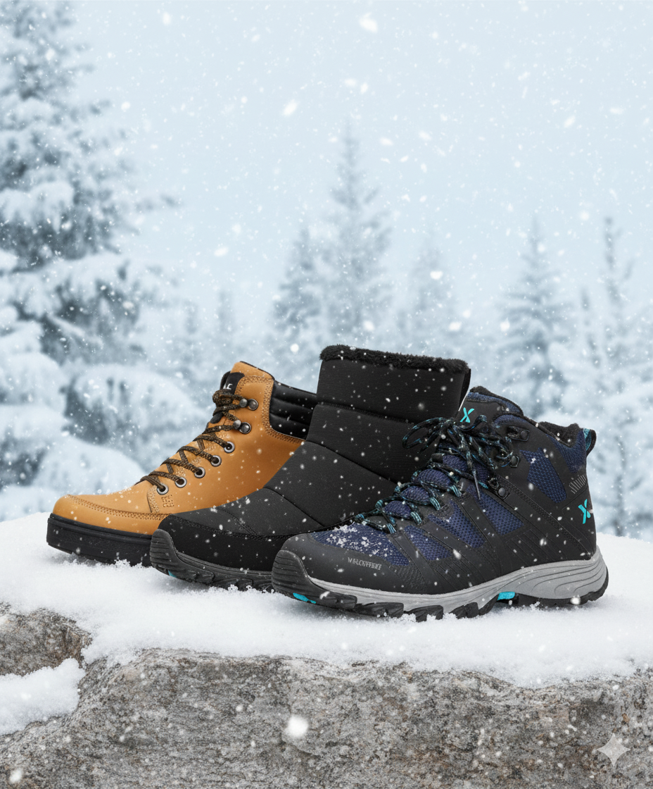 Traxole piggsko på vinterføre