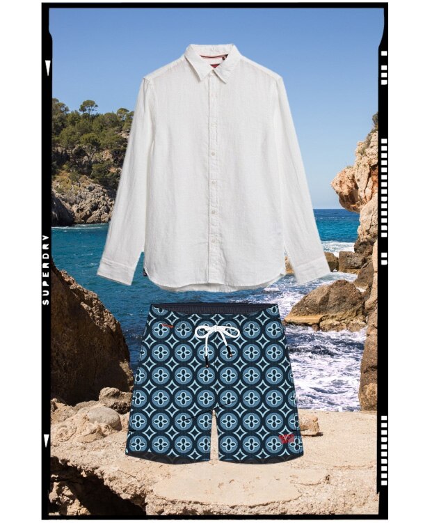 Superdry Tile Print Swim Shorts