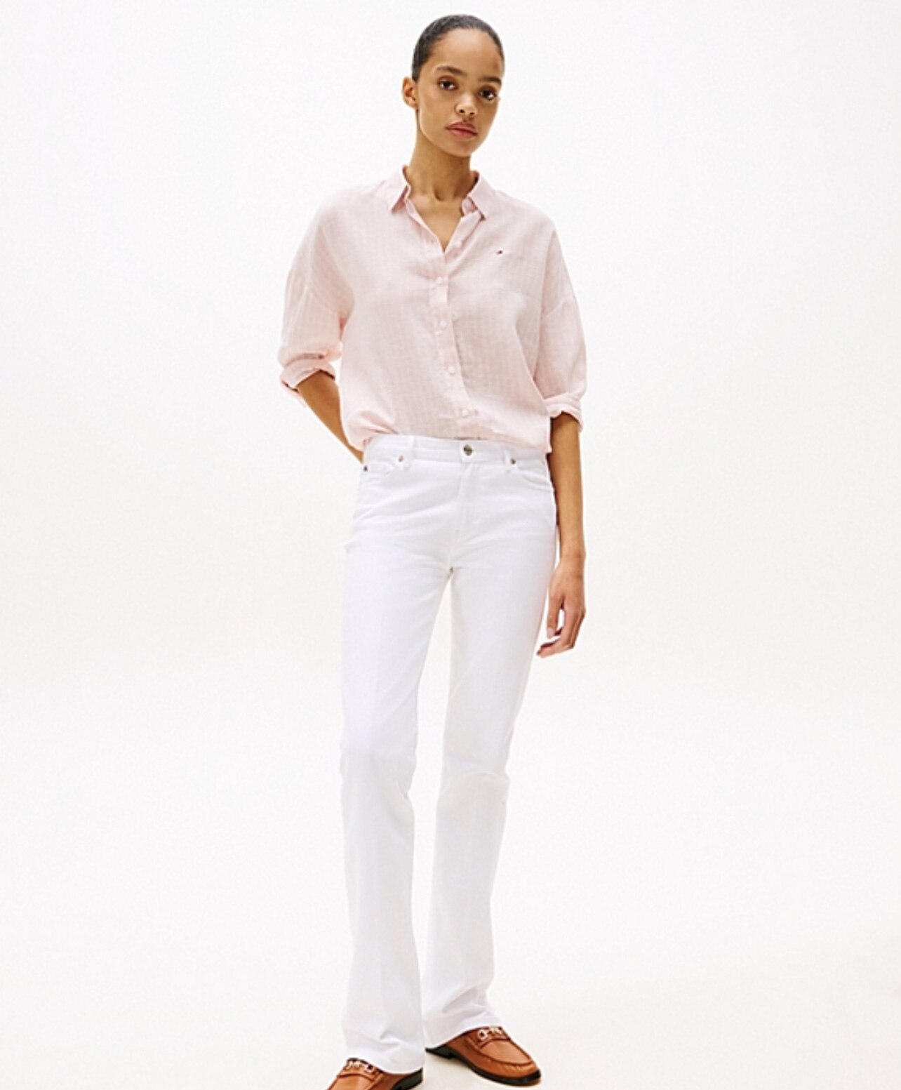 Tommy Hilfiger Linen Loose 3-4 Sleeve Shirt