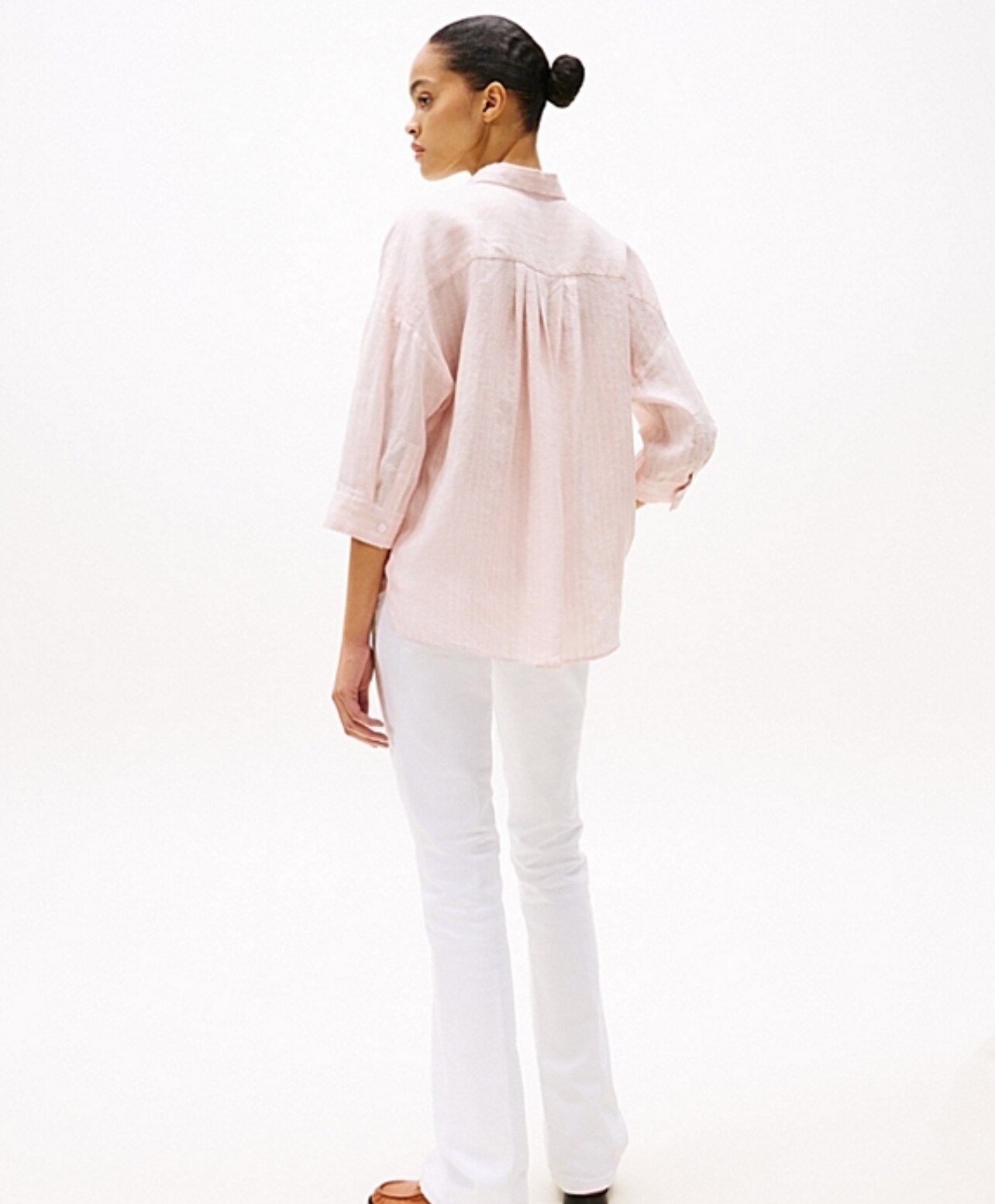 Tommy Hilfiger Linen Loose 3-4 Sleeve Shirt