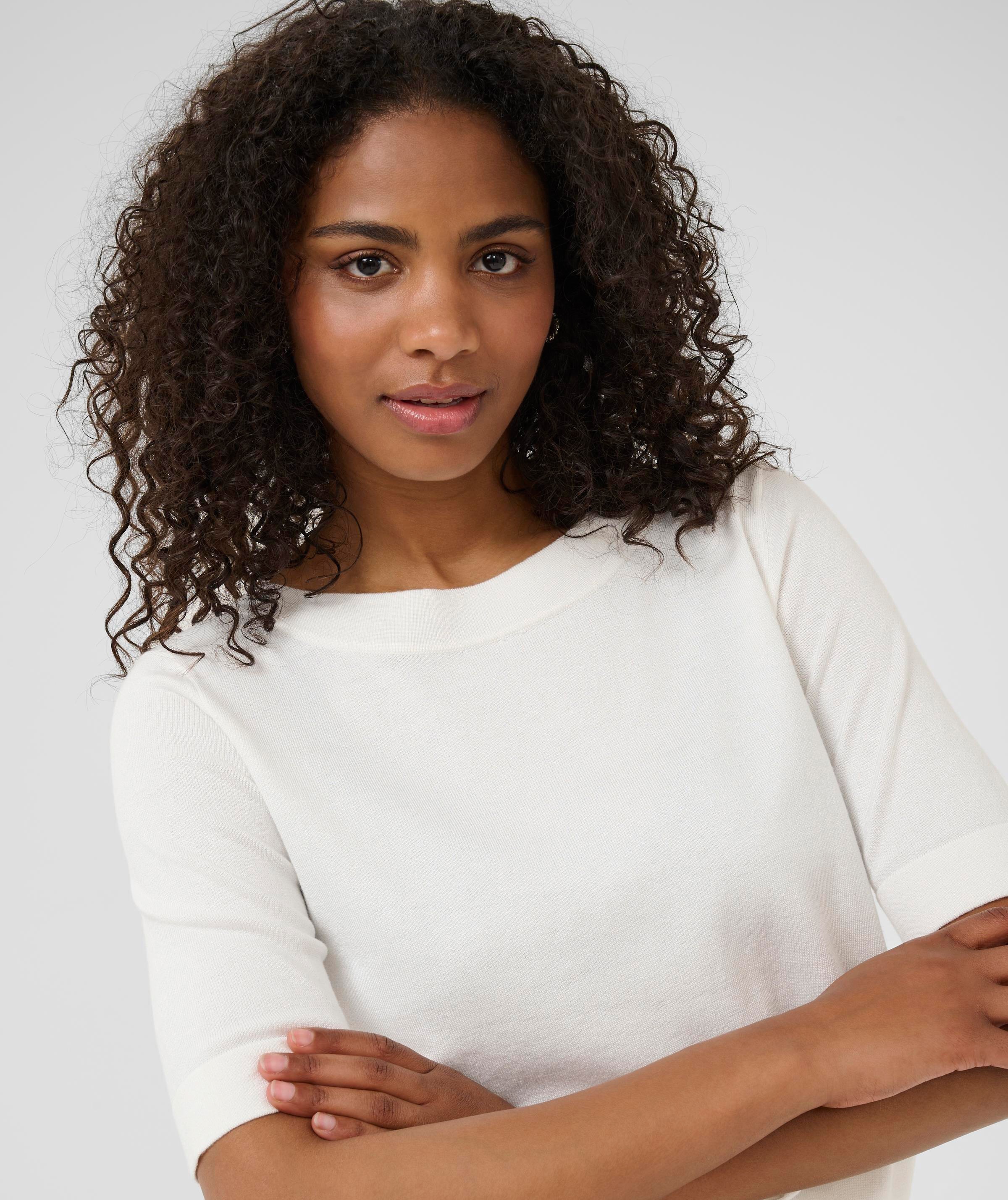 Kaffe Lizza boatneck solid topp
