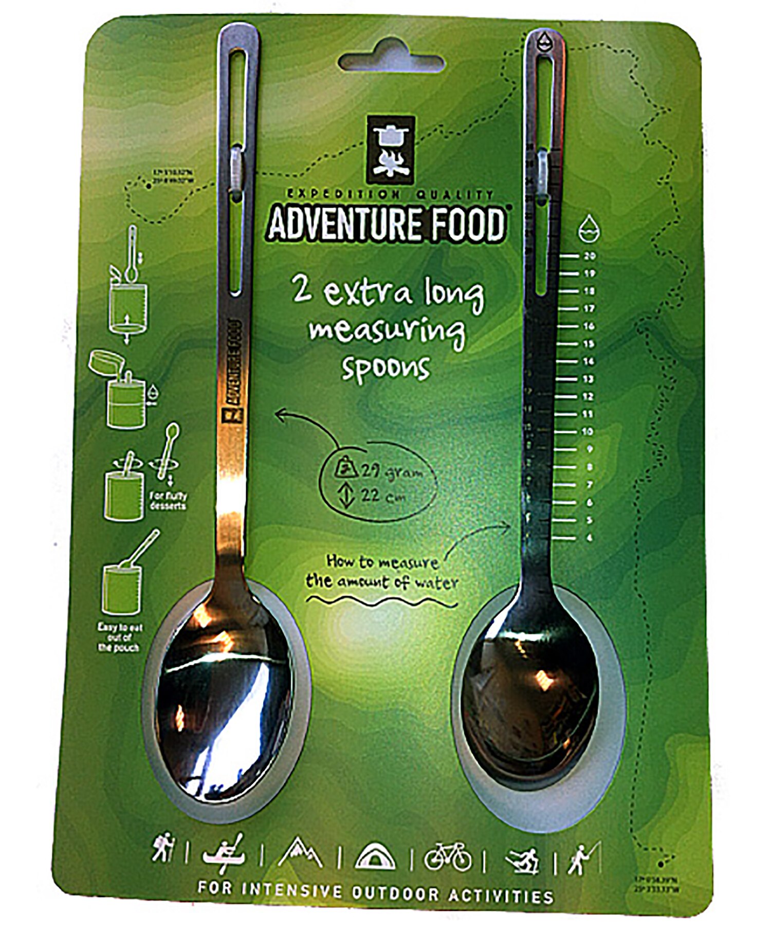 AF Spoon, lang røreskje i stål, 2 pk