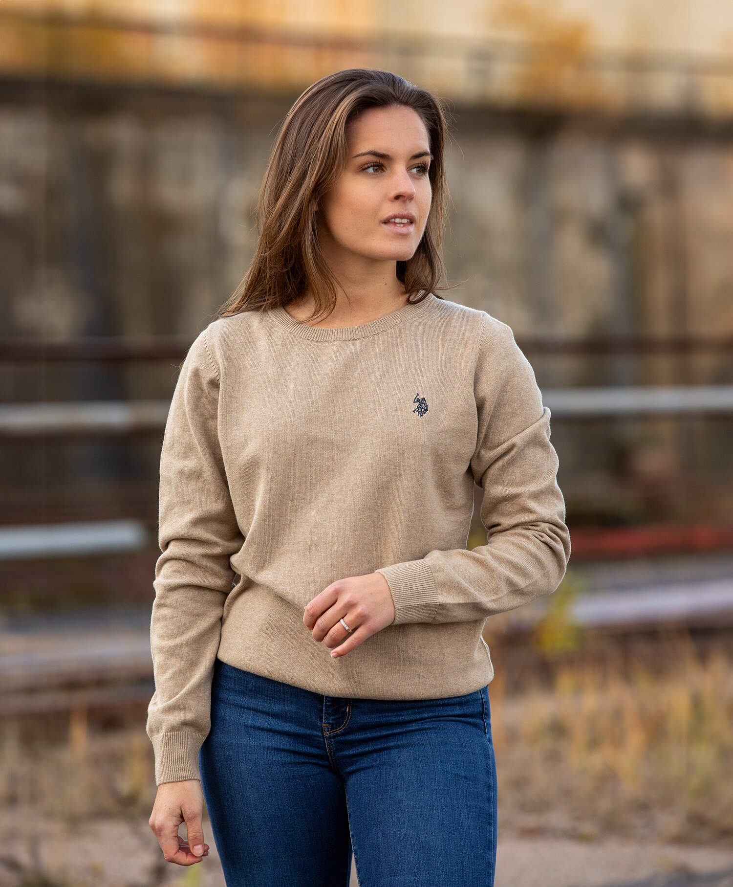 U.S Polo bearitz Knit O-Neck dame