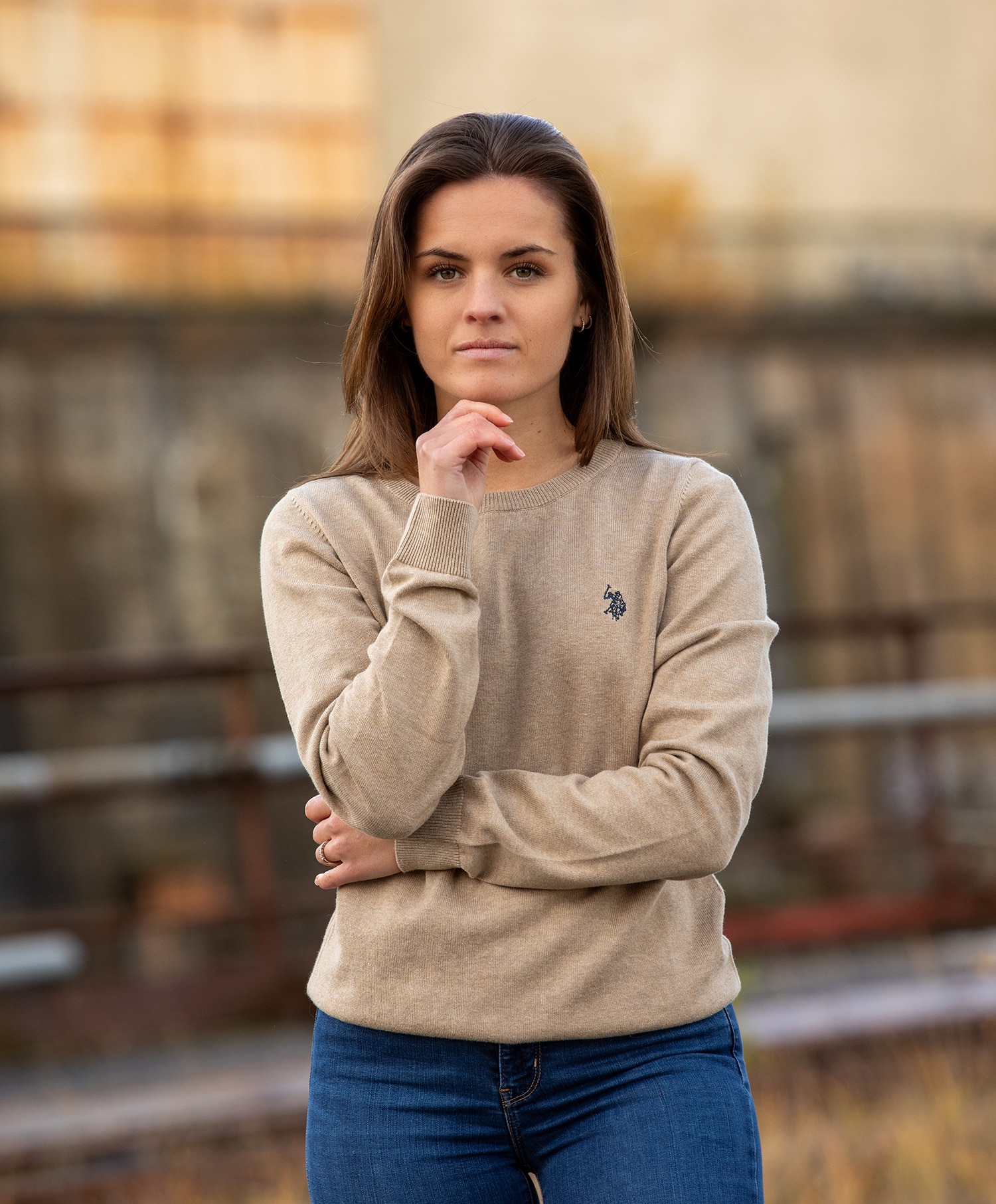 U.S Polo bearitz Knit O-Neck dame