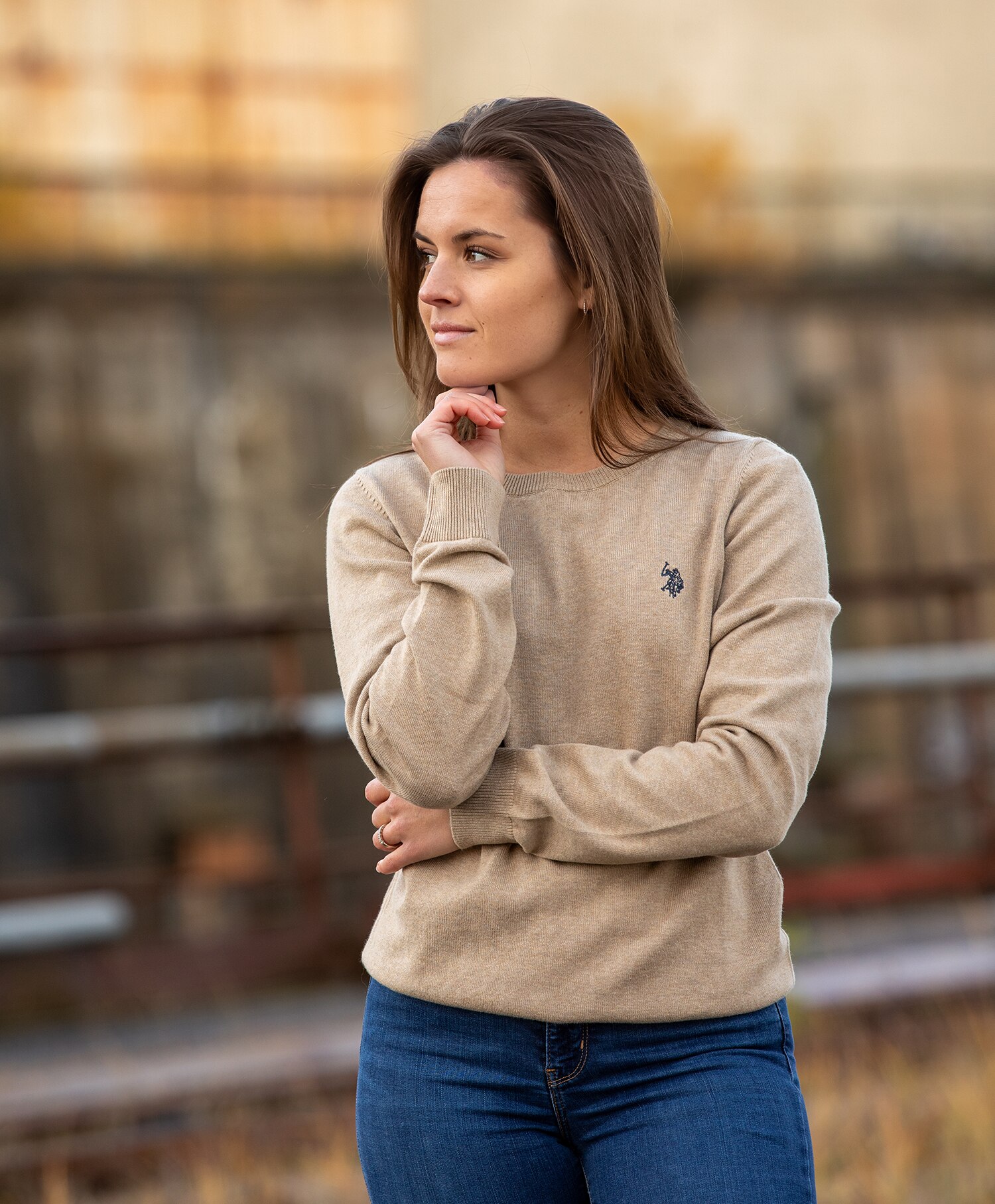 U.S Polo bearitz Knit O-Neck dame