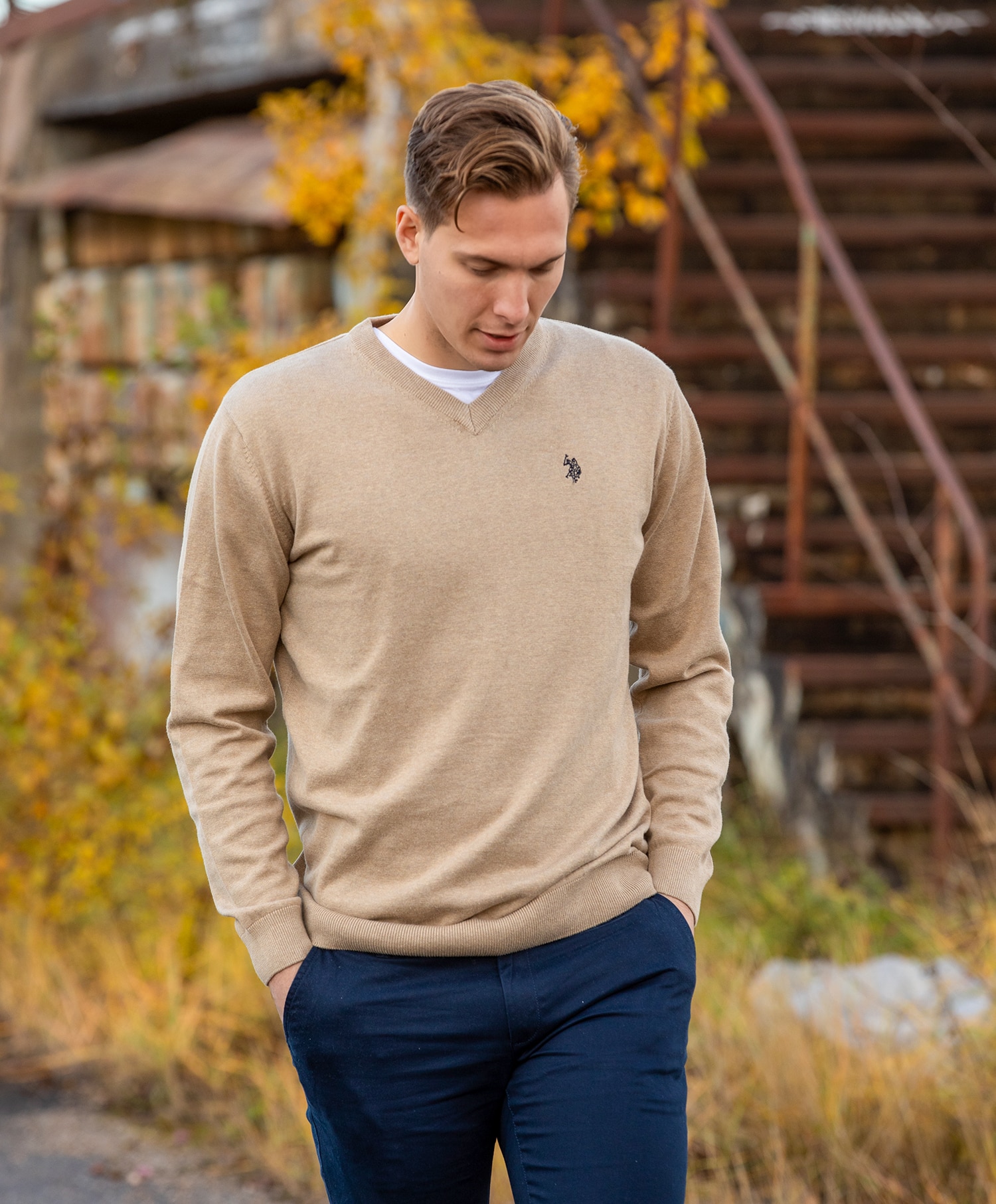 U.S Polo Cosmo V-neck Knit