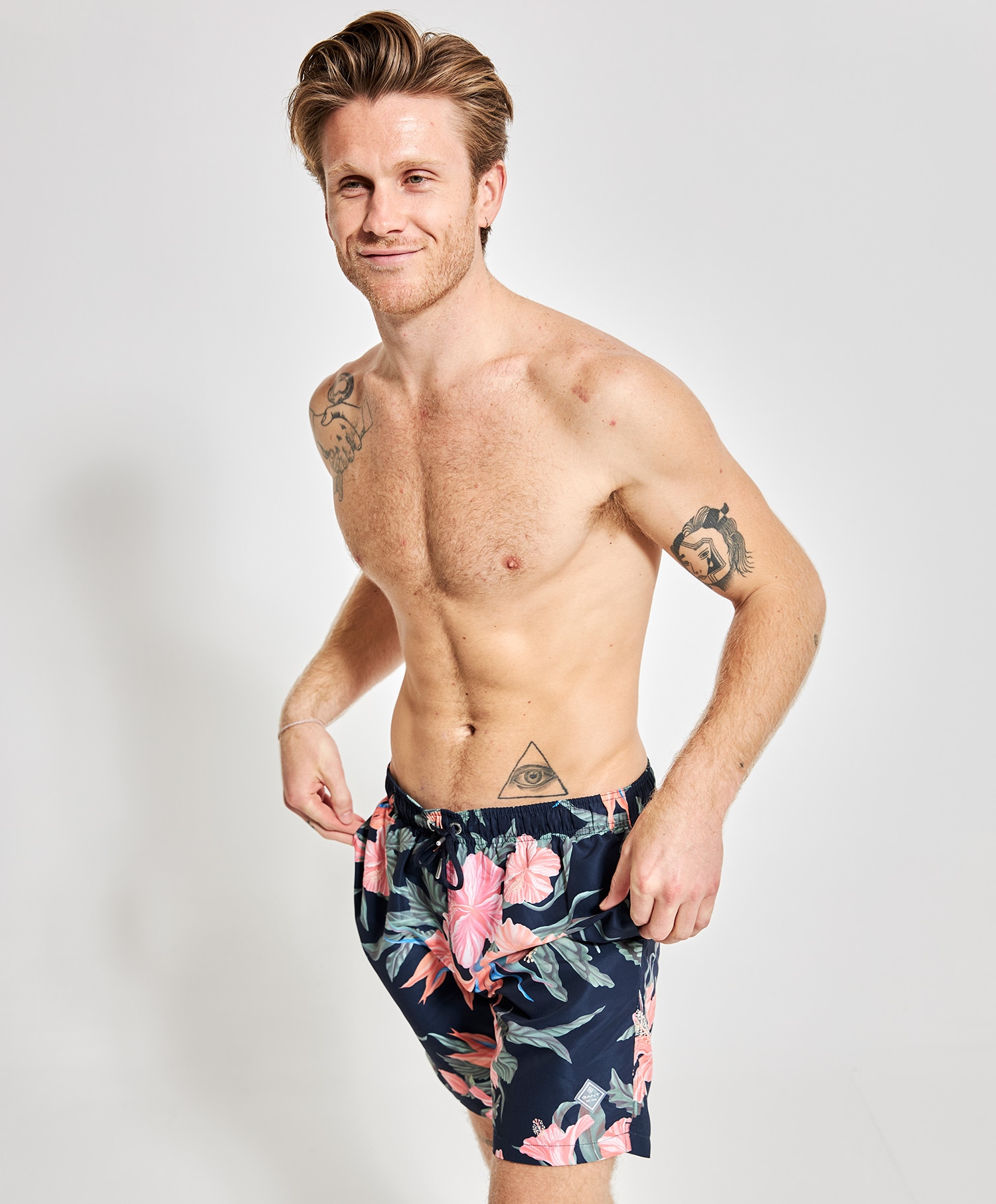 GANT Tropical print swim shorts