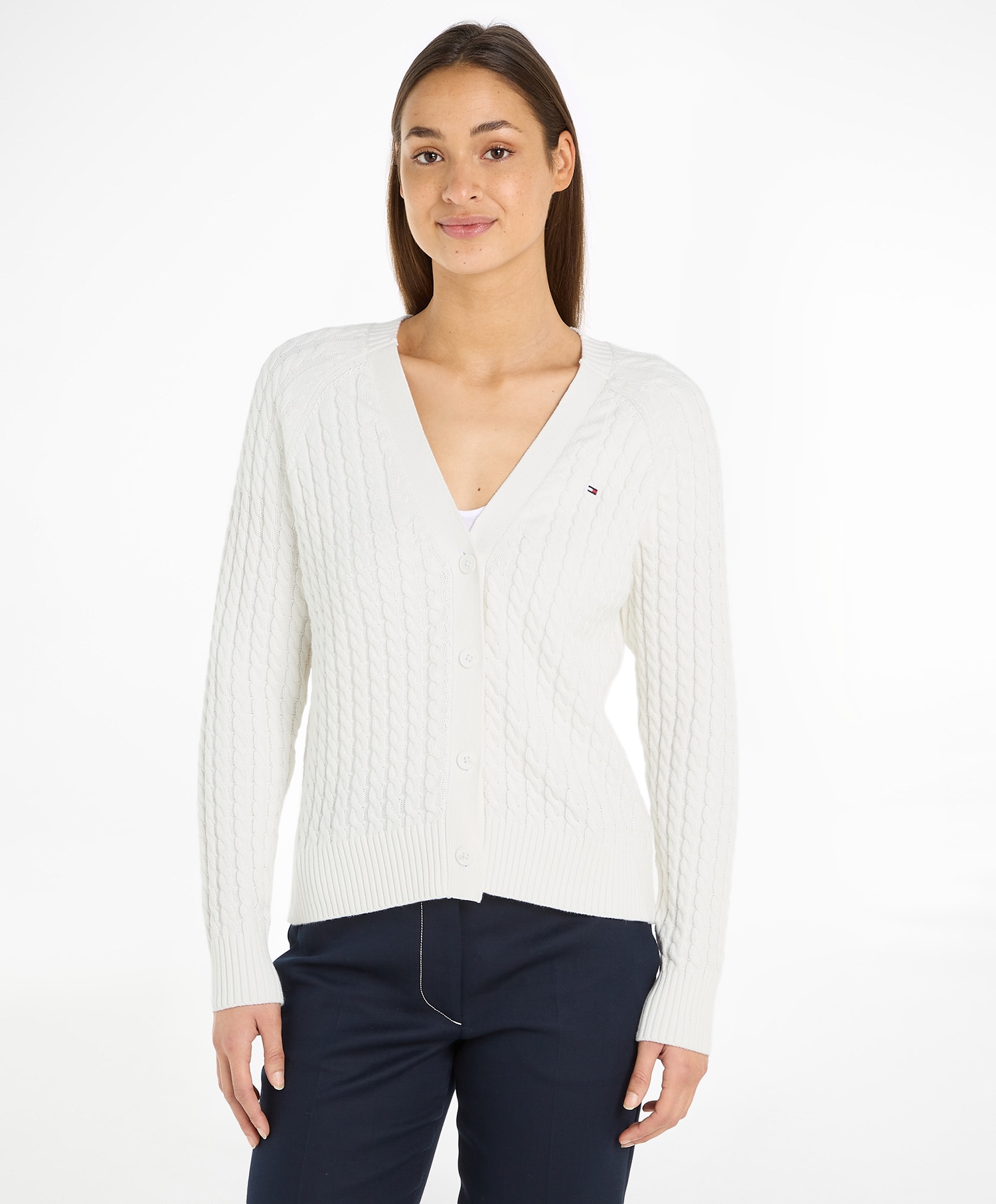 Hilfiger CO Cable V-Neck Cardigan