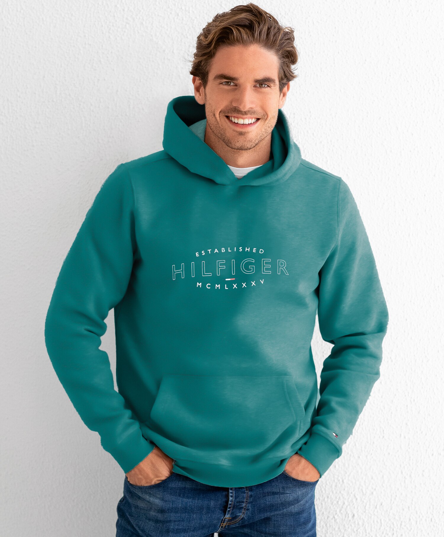 Hilfiger Curve Logo Hettegenser