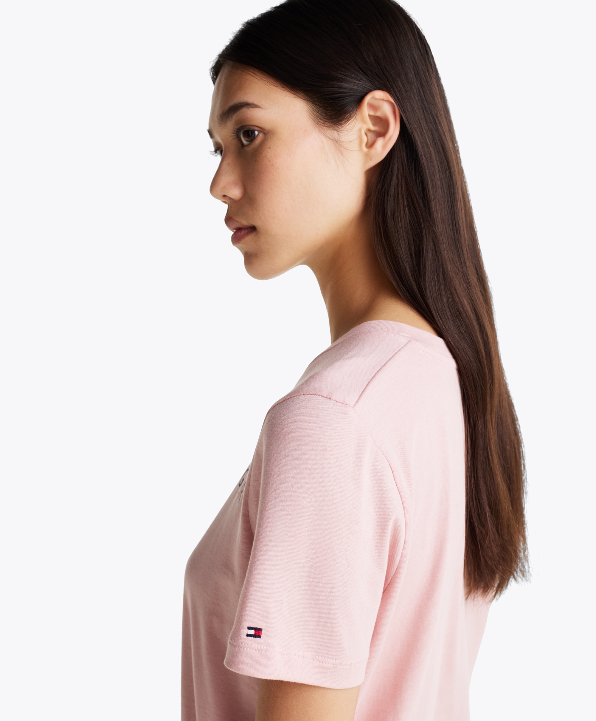 Hilfiger Reg Corp Logo C-Neck SS