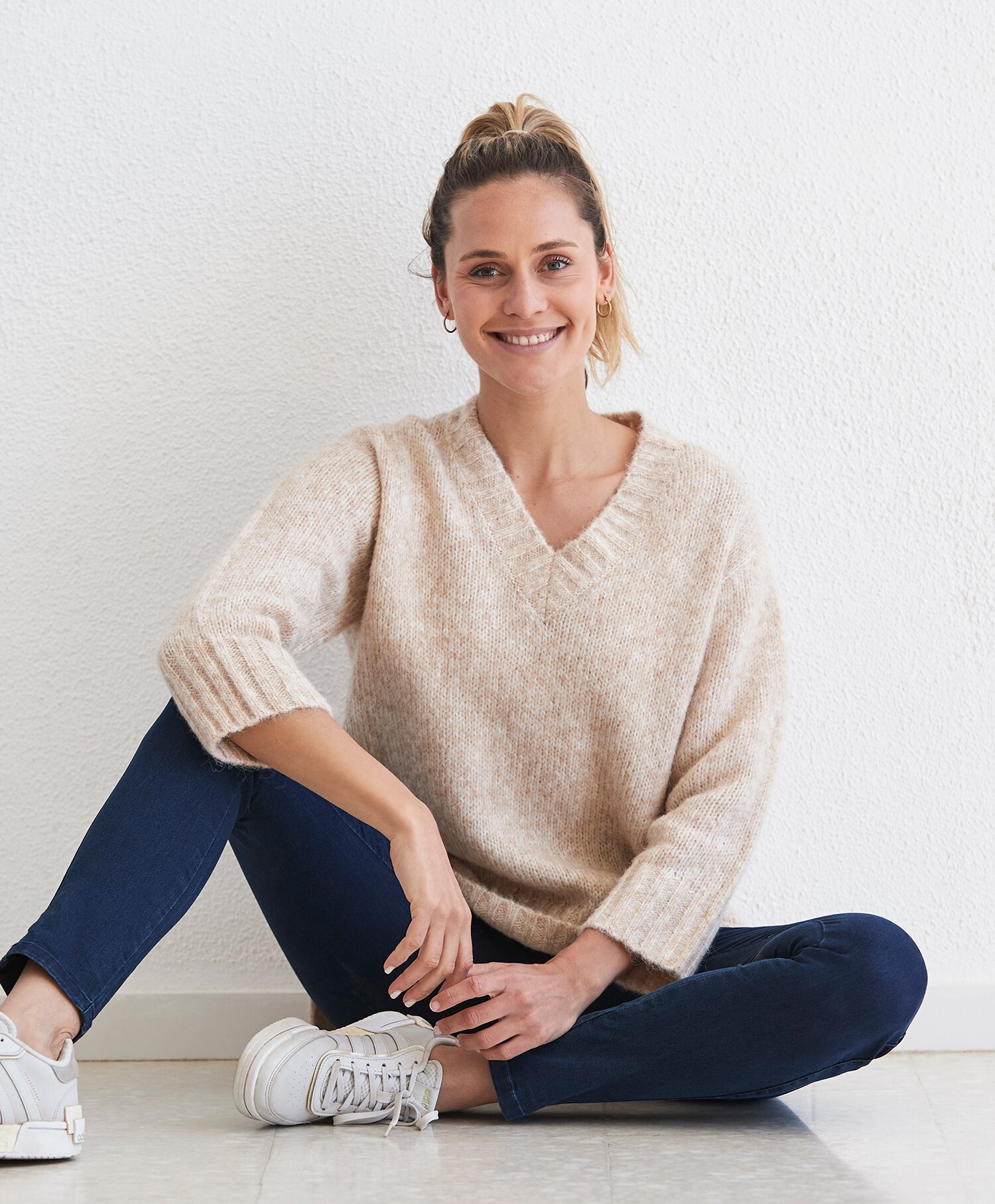 Kaffe Alioma Knit 3/4 Sleeve Pullover