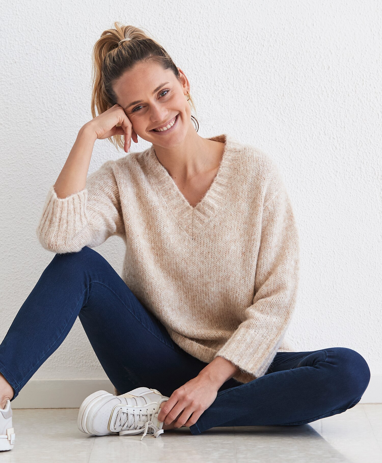 Kaffe Alioma Knit 3/4 Sleeve Pullover