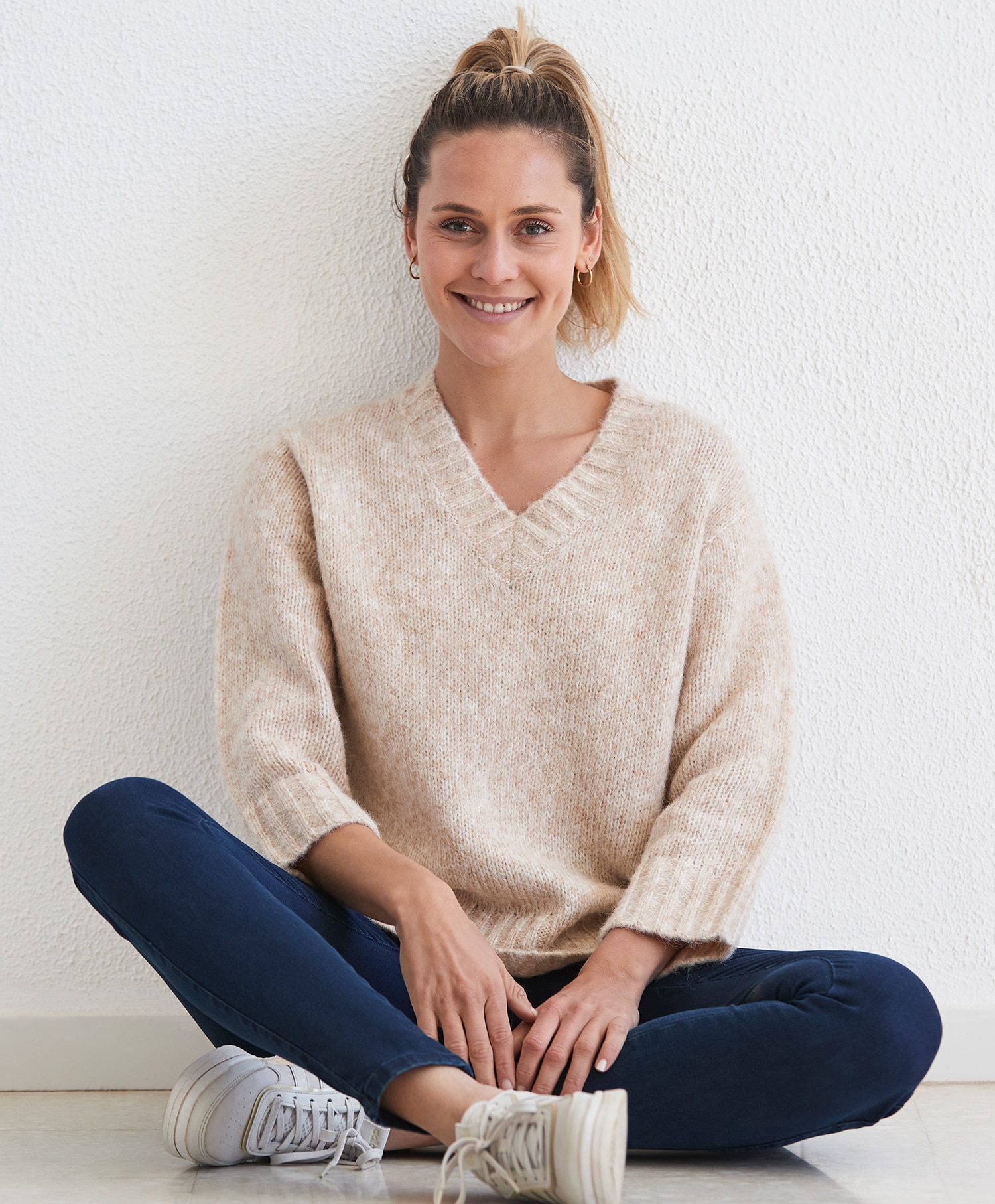 Kaffe Alioma Knit 3/4 Sleeve Pullover