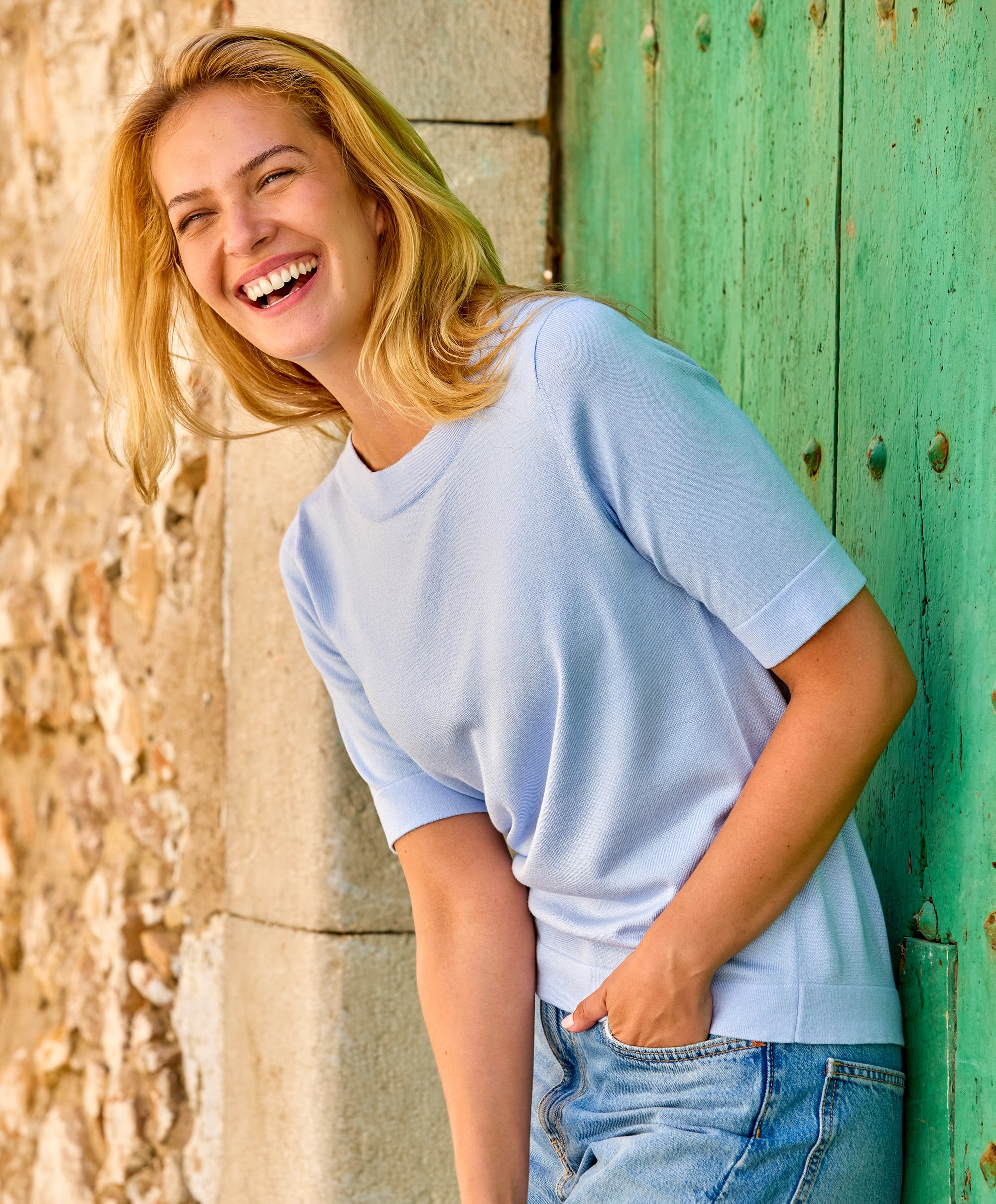 Kaffe Lizza boatneck solid topp