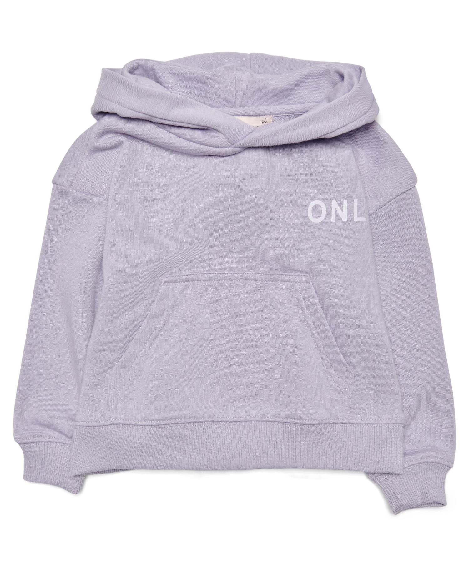 Only Kids never small logo hoodie