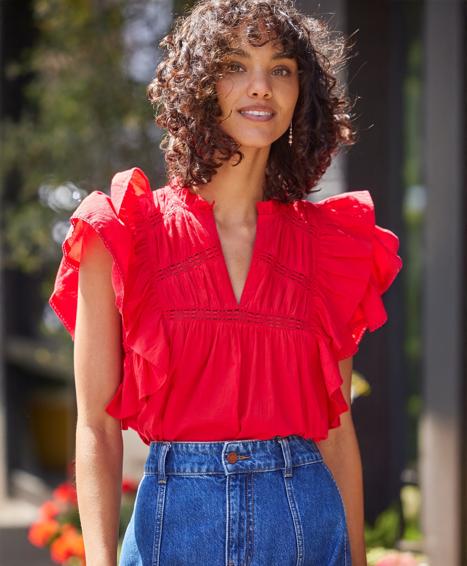 Only Sunny Capsl Frill Top
