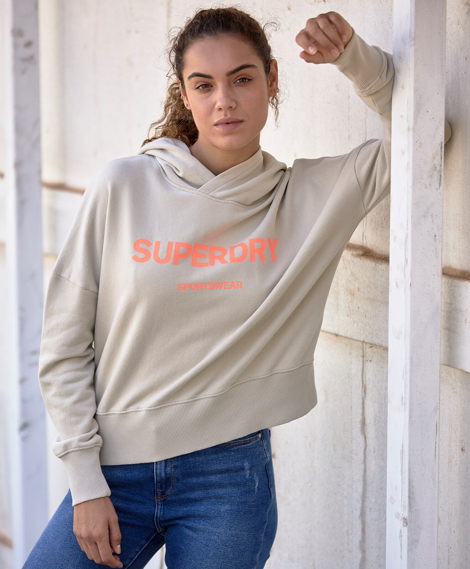 Superdry crop box hood