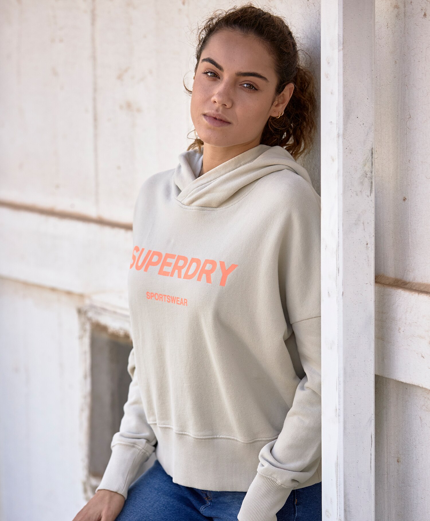 Superdry crop box hood