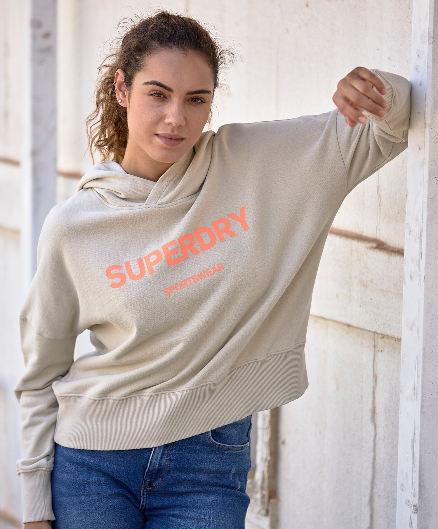 Superdry crop box hood