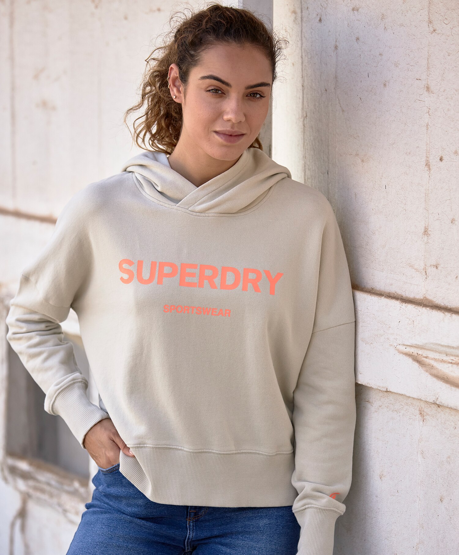 Superdry crop box hood