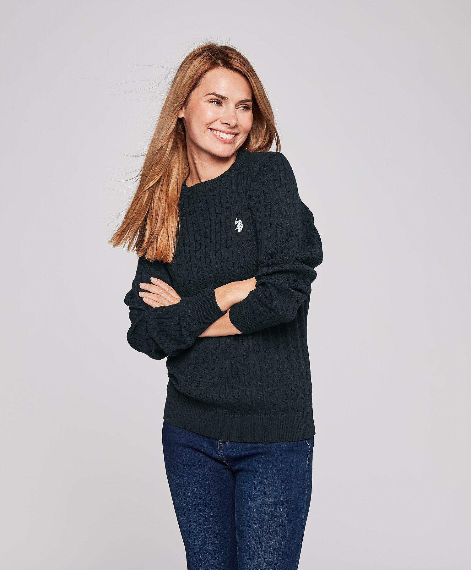 U.S Polo Beth Knit O-Neck Sweater